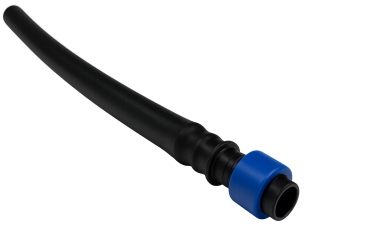 PE pipe section with tape-pipe connection